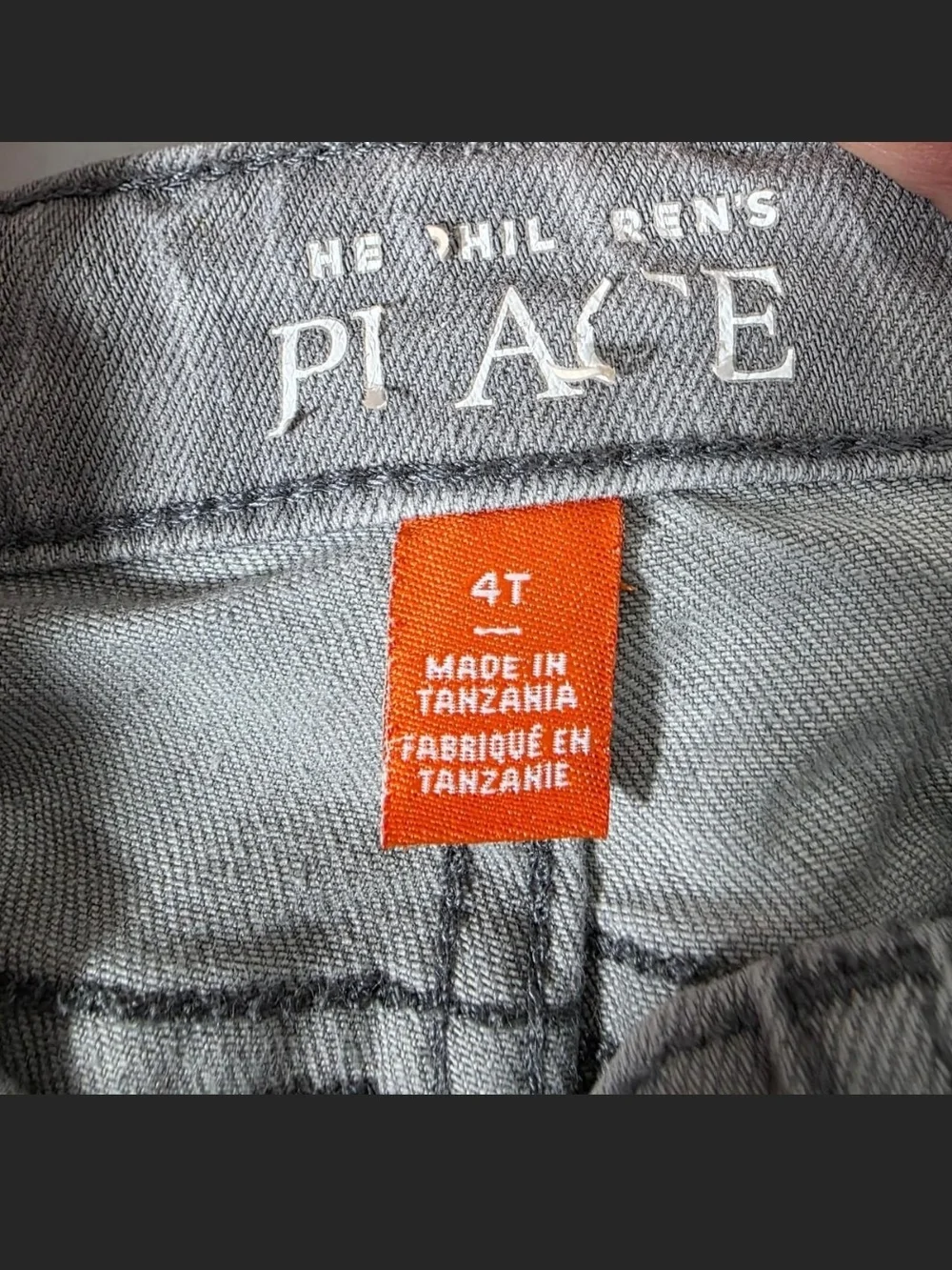The Children's Place Light Gray Kids Denim Shorts